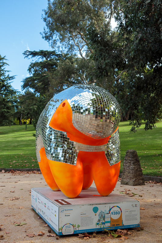  - These little statues are all over town, this one is my favourte, hi vis disco faceless wombat.