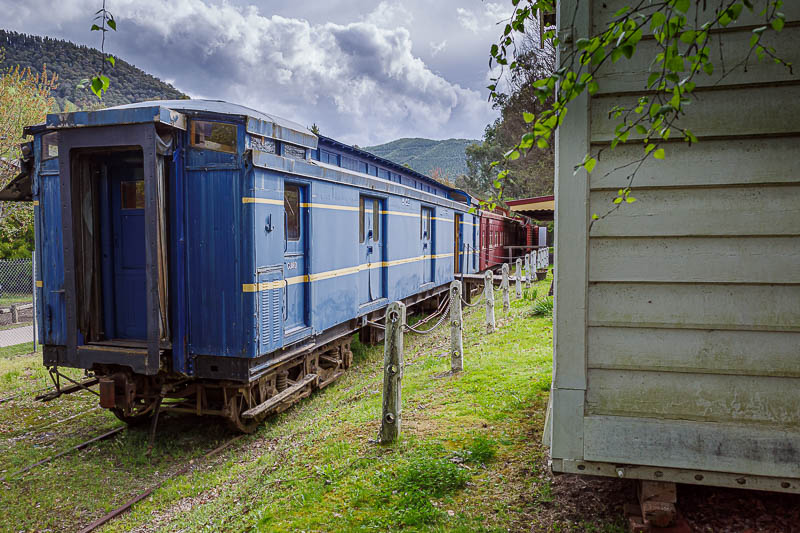  - I stuck my camera through the fence to take some photos of old train carriages at the museum.