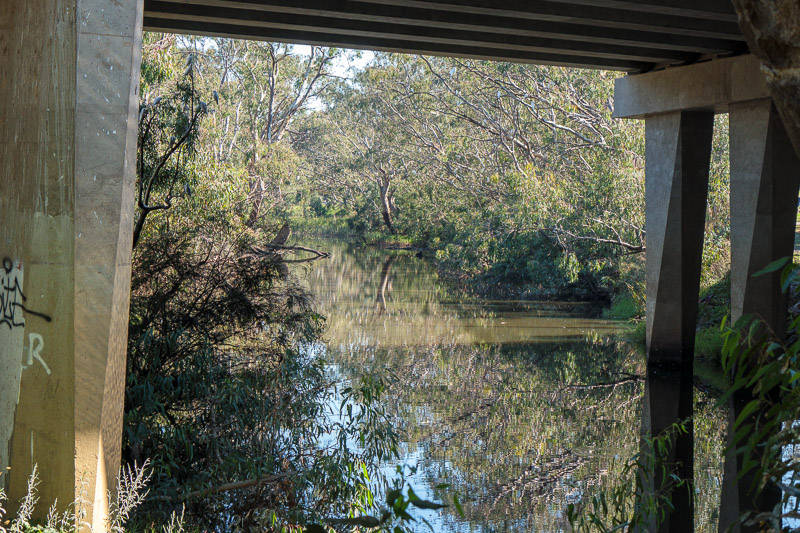 Cape Otway - Easter 2021 - What an unremarkable first picture. This is under an 'historic' bridge in Winchelsea. It shows the Barwon river. Everything near here is named Barwon,