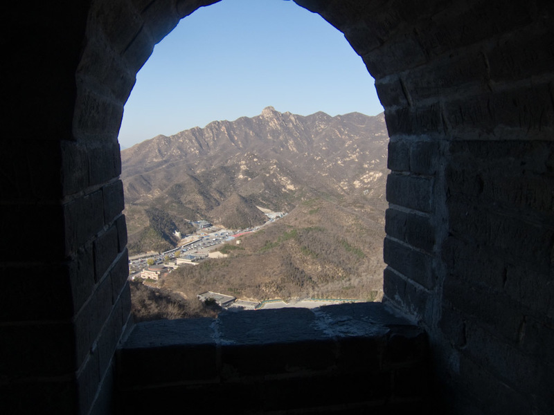 China November 2011 - From Shanghai to Beijing - The great wall village of Badaling below.