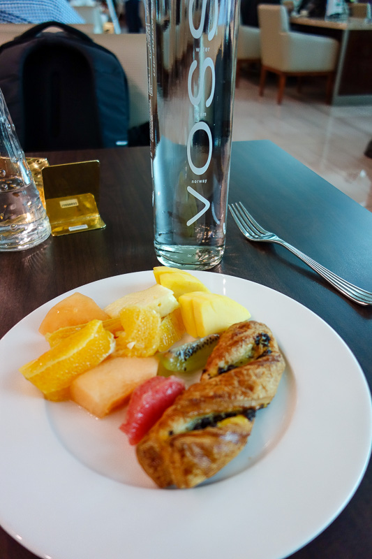 Germany-Munich-Dubai-Emirates-Airbus A380 - Then I decided just to have fruit salad, and a litre of water.
