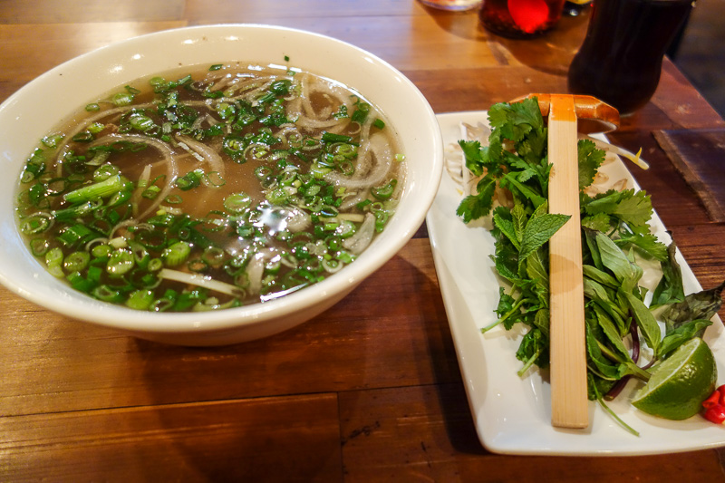 London / Germany / Austria - Work & Holiday - May and June 2016 - Eventually I decided on pho. Its the most I have ever paid for pho. It had lots of nice herbs and things, but the beef was not raw, there was basicall