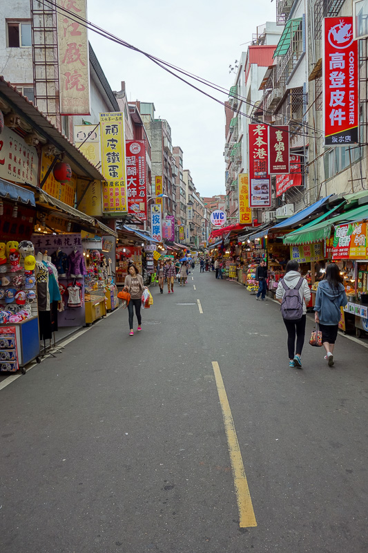 Taiwan-Taipei-Hiking-Guanyinshan - One of the many old streets. By old they mean lined with shops selling mainly food. The later into the day it gets the busier it gets, 10pm is probabl