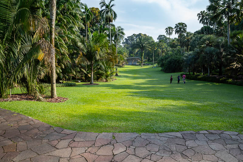 Singapore-Gardens by the bay - I pushed past a lot of people filming themselves doing old people dancing on a live stream to take a clear photo of the grassed area. Maybe I am famou