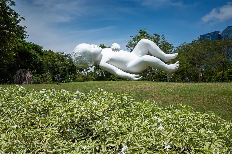 Singapore-Gardens by the bay - Giant baby, with penis.