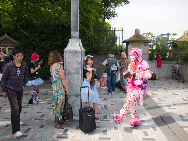 Japan-Tokyo-Imperial Palace-Harajuku-Yoyogi Park - Various weird people in Harajuku.