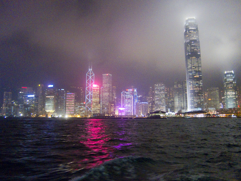 Hong Kong-Architecture-Star Ferry - Looking back at Hong Kong island.