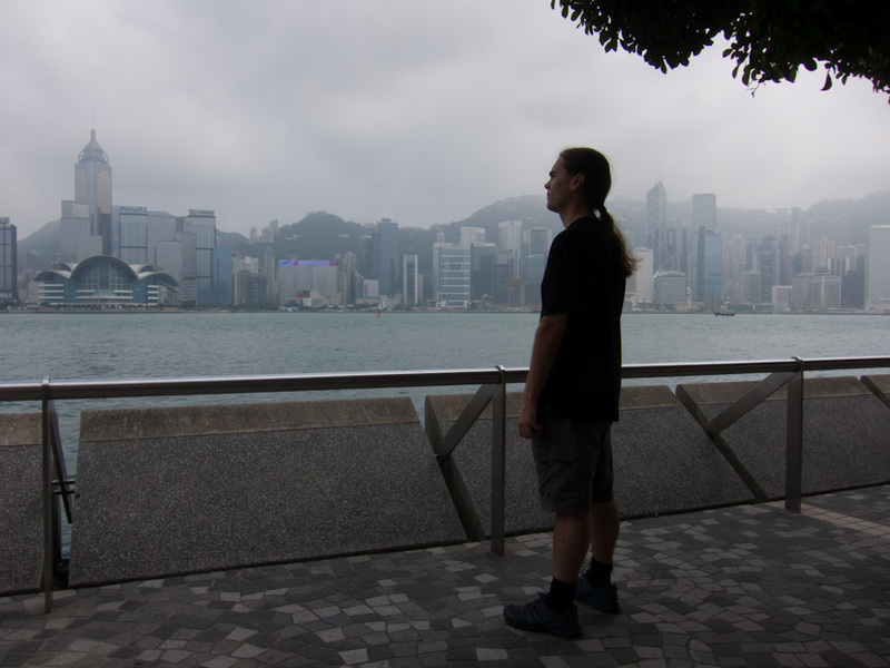 Hong Kong-Tram-Airport-Lounge - Here I am standing outside of the art museum, last photo of the bay.