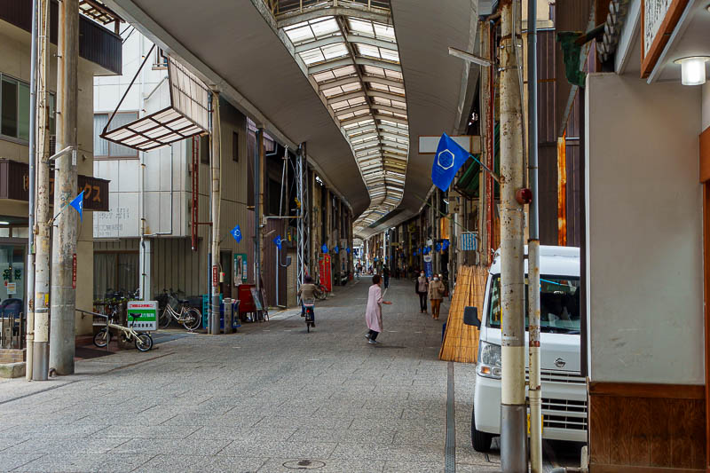 Japan for the 10th time (Finally!) - October and November 2023 - Here is the almost completely abandoned part of the shopping street. Some of the shops were actually being used as car parking spaces. The actual shop
