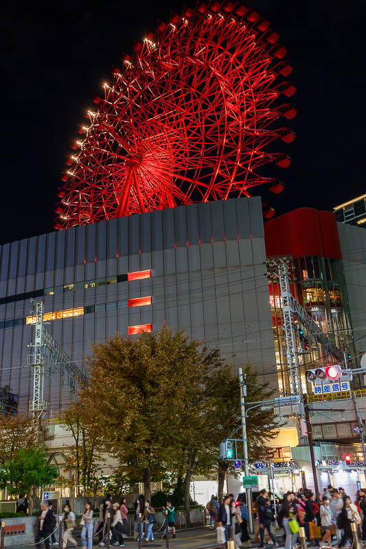 Japan-Osaka-Namba-Umeda - And for my final pic of the 42,000 step day (surprisingly high), my former nemesis ferris wheel. I have actually ridden on this one!