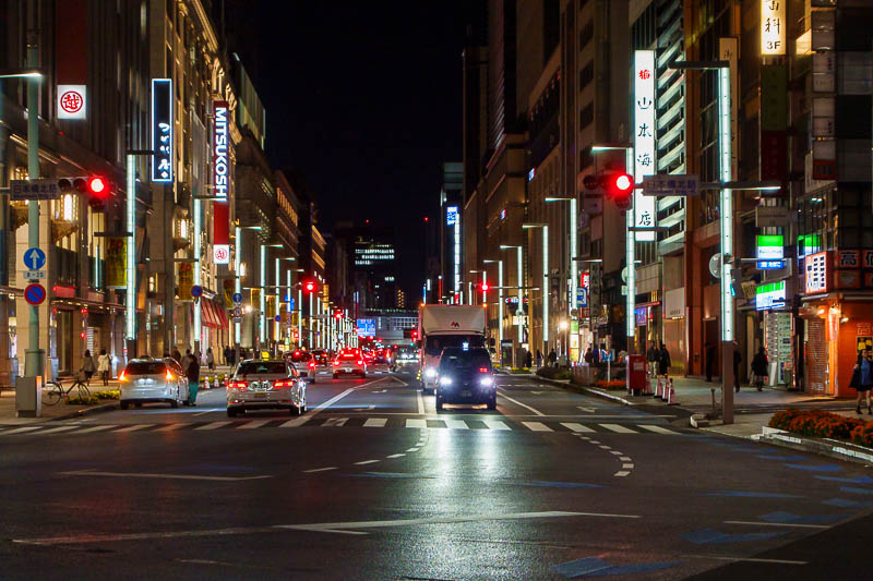 Japan for the 10th time (Finally!) - October and November 2023 - My journey back to my hotel went past the end of the main Ginza street, but I bypassed it for now and walked back along some back streets instead, thu