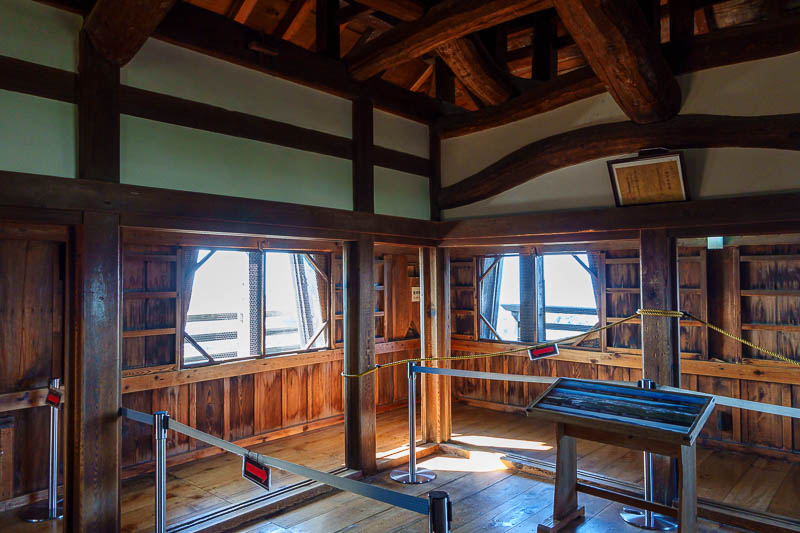 Japan for the 10th time (Finally!) - October and November 2023 - Here is the inside of the top level of the castle. The wood is allegedly 400 years old or thereabouts. As far as I could tell, not one had recently ca
