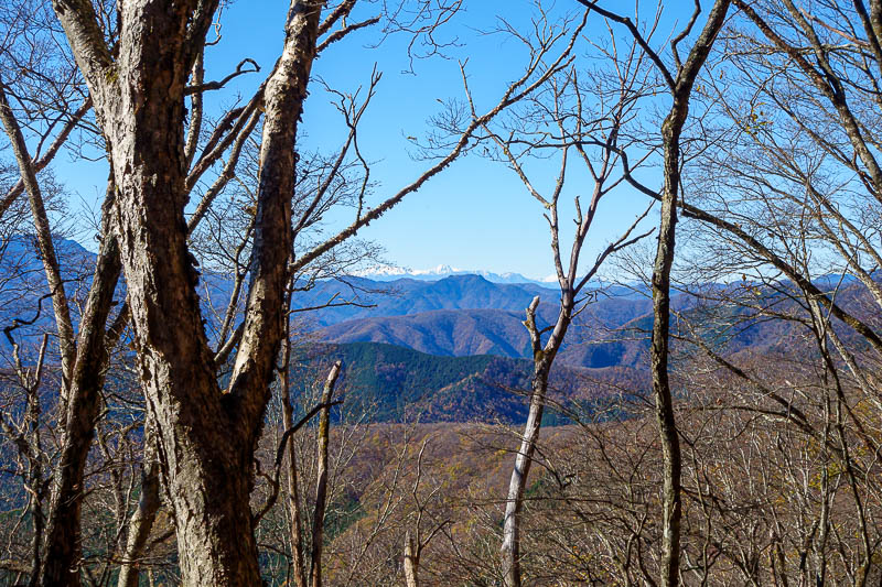 Japan-Tokyo-Hiking-Mount Takanosu - Those are some other snowy mountains, somewhere up past Nagano.