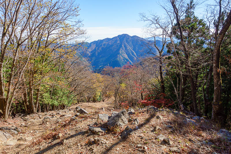 Japan-Tokyo-Hiking-Mount Takanosu - It started to get colourful again as I went further down, and a bit rocky.