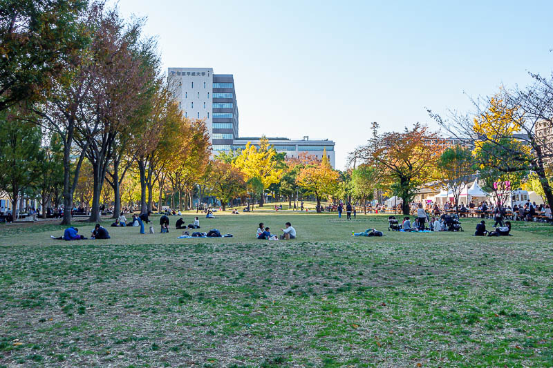 Japan-Tokyo-Ochanomizu-Nakano - It was now time to go and sit in the park and re hydrate, the park was strangely busy for a Friday afternoon.