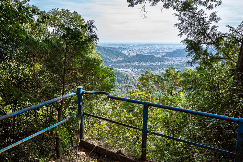 Japan-Tokyo-Hiking-Mitake-Otsuka - The shrine had a view. A bit of hazey cloud was rolling in making the sky less blue.