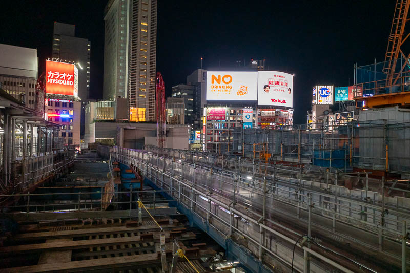 Japan-Tokyo-Shibuya-Halloween - Shibuya station area is STILL a construction site. A 20 year project.