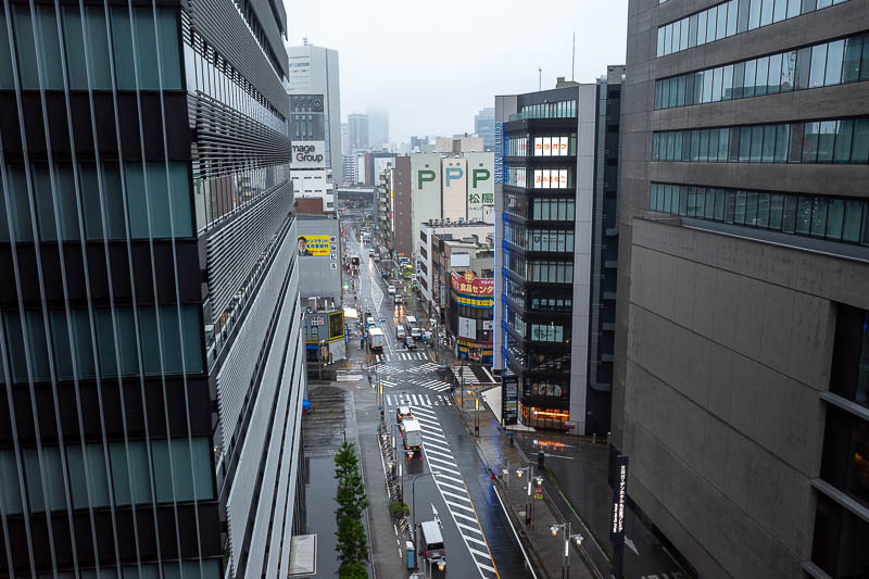 Back to Japan for the 11th time - October and November 2024 - Here is the view from my hotel room window. I can open it a crack and hang my camera out in the rain.