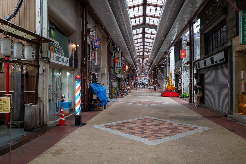 Back to Japan for the 11th time - October and November 2024 - Next up I caught a train back to Nagoya and walked in the rain to a covered shopping street. Apparently a historic (code for semi abandoned) Shotengai