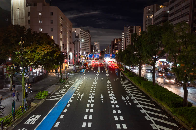 Japan-Nagoya-Oso - Tonight's highway overpass photo is of clearing skies. Handheld 1/4 of a second photo because the bridge bounces up and down as people walk on it.