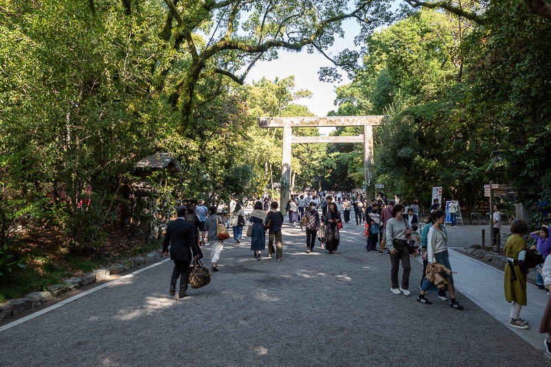 Back to Japan for the 11th time - October and November 2024 - The gardens are extensive, there are many such brown wooden gates to pass through.