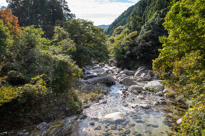 Back to Japan for the 11th time - October and November 2024 - The walk from the station to the actual onsen area is about 3 or 4km, along a road, but this is the kind of view you will get. I believe there is a bu