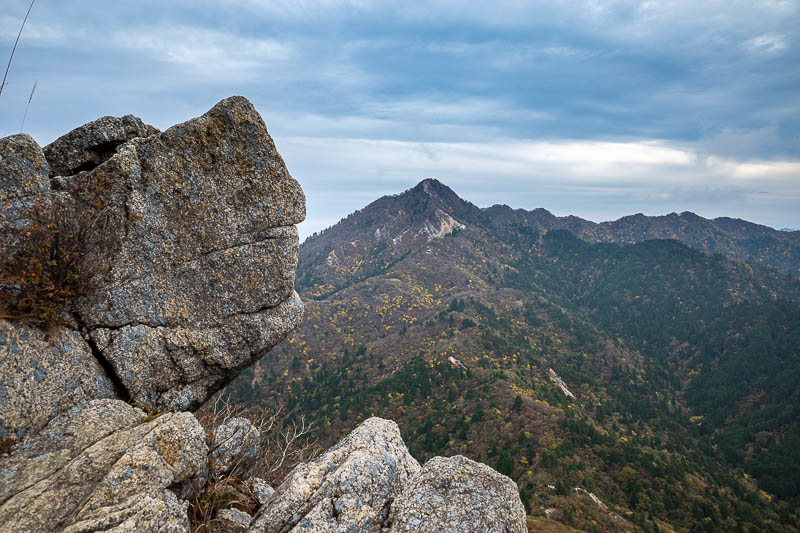 Back to Japan for the 11th time - October and November 2024 - OK, that peak to the right of the rocky outcrop is Kamagadake, where I had come down from.