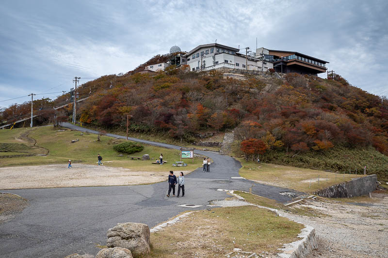 Back to Japan for the 11th time - October and November 2024 - There is the top cable car station and restaurants. I will wander up and have a look. Last time I was here it was really windy and the cable cars were