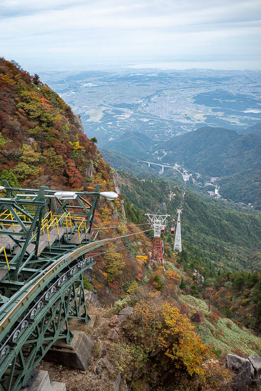 Back to Japan for the 11th time - October and November 2024 - I climbed up to the top floor to the cable car museum, and got this excellent view down.