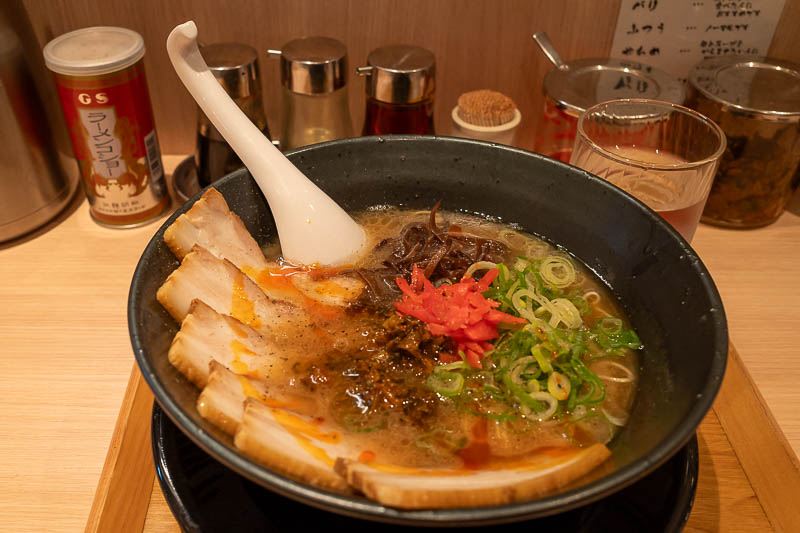 Japan-Tokyo-Shimbashi-Ramen - But my hunger soon got the best of me, so it was time for cheap ramen. The ramen man yelled at me in Japanese a lot, I just glared at him. That is not