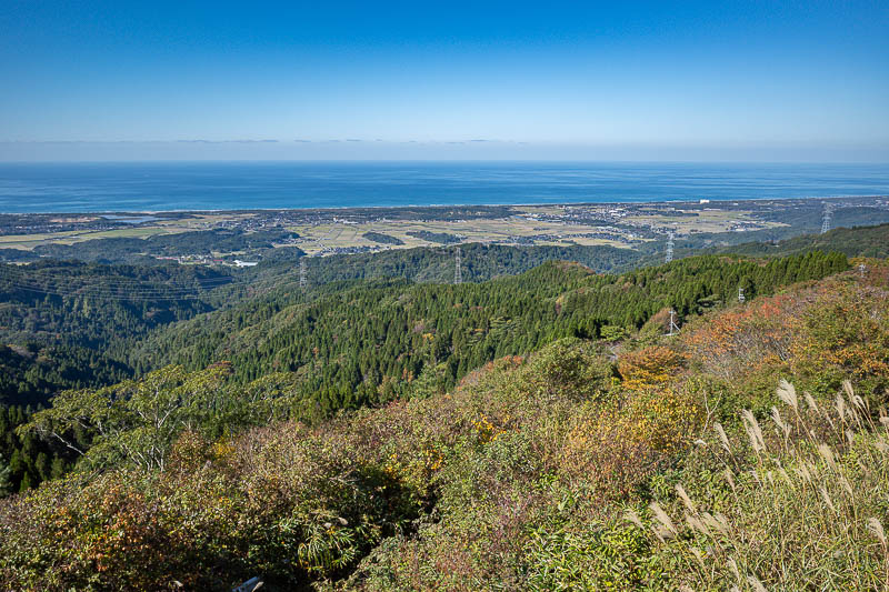 Back to Japan for the 11th time - October and November 2024 - View from the lookout down to the sea. Kanazawa is off to the left.