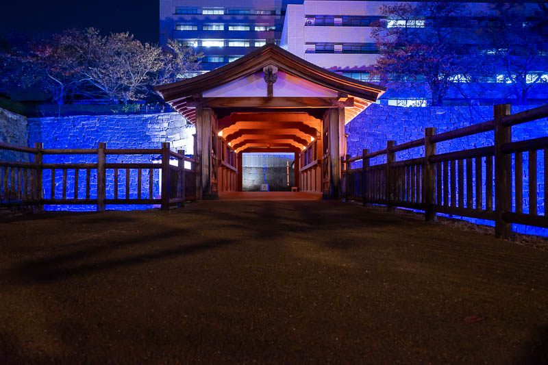 Back to Japan for the 11th time - October and November 2024 - From the shrine, the blue hue of castle walls caught my eye. I headed straight back to the historic bridge.