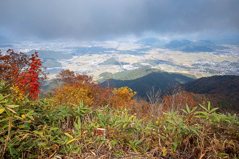 Japan-Fukui-Hiking-Hinoyama - Summit view. I am almost in the cloud.