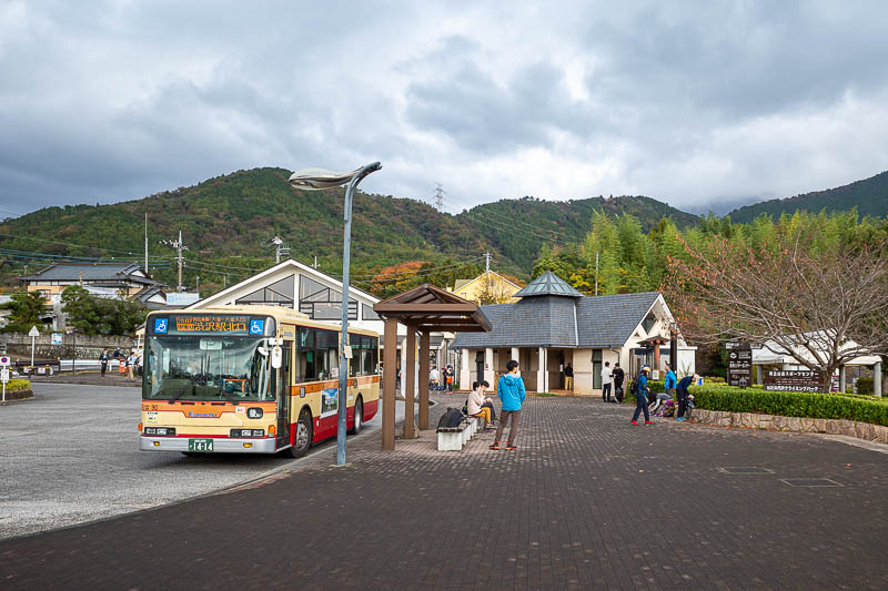 Japan-Tokyo-Hiking-Mount Tanzawa - Here is the bus stop where I got off and from where I will start the hike. Yes a bus. But I managed to get on the first bus after my train arrived. Ge