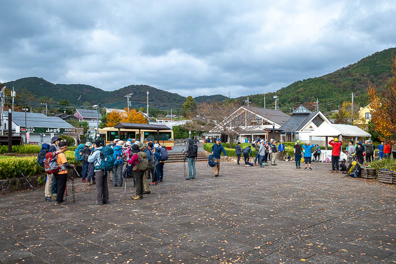 Japan-Tokyo-Hiking-Mount Tanzawa - This is a very popular hike. There are a lot of hiking clubs, and also people who do nature conservation work. I am not sure why they need helmets tho