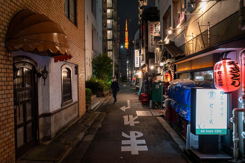 Japan-Tokyo-Shinagawa - Just a regular back street, but with the Tokyo tower in the distance. Would be better if I had zoom, but I do not.