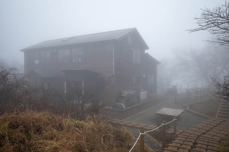 Japan-Tokyo-Hiking-Mount Tanzawa - They are all using their bunsen burners to boil water for their noodles in here. Time for me to turn back.