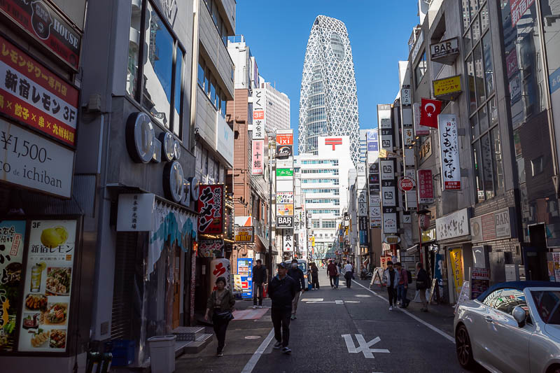 Japan-Tokyo-Shinjuku-Shibuya - It was now late enough to head into the area west of the Shinjuku station and check out some ridiculous light fittings and aquariums and fax machines 