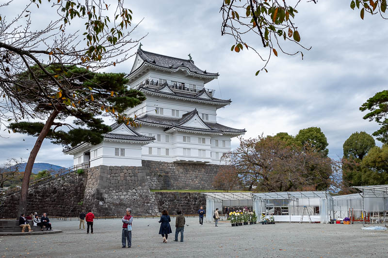 Japan-Odawara-Castle-Beach - The flower festival was packing up. Time to pay the $6 fee to go in, they take credit card.