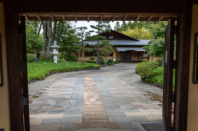 Japan-Tokyo-Museum-Dam - The aviation museum is located in a big park, with a lacrosse field, and this tea house. I was too early (and too cheap).