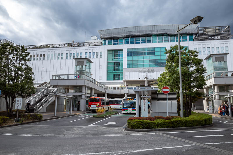 Japan-Odawara-Castle-Beach - And here is the station, from the grander side where the bullet train stops. Quite grand.