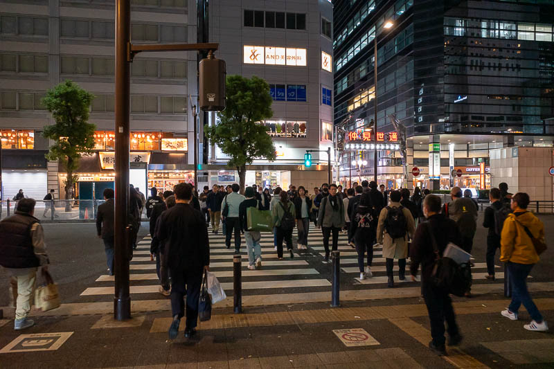 Japan-Tokyo-Kawasaki-Monjayaki - Time to cross the road and get away from the station.