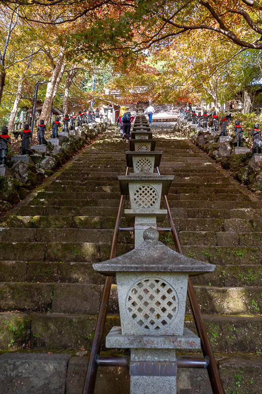 Japan-Tokyo-Hiking-Mount Oyama - Stairs to main shrine. If you take the ropeway funicular cable railway you do not even need to do these stairs.