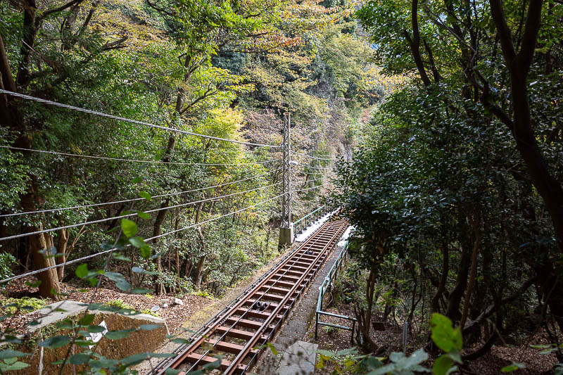 Japan-Tokyo-Hiking-Mount Oyama - Proof I did not go on that thing. It goes every 20 minutes. At this section it goes through a tunnel.