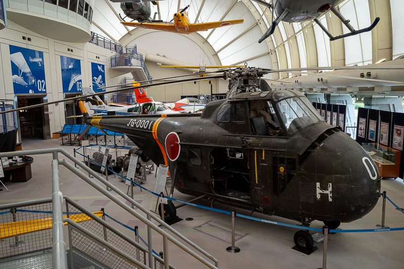 Japan-Tokyo-Museum-Dam - The inside has a lot of black helicopters, some claiming to be the first operated in Japan by the Japanese after ww2.