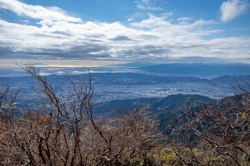 Japan-Tokyo-Hiking-Mount Oyama - The coastline. A bit cloudy, so no Fuji view. I have not seen Fuji even once on this trip which is unusual.