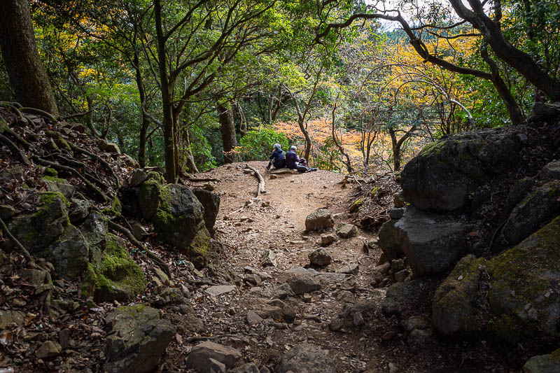 Japan-Tokyo-Hiking-Mount Oyama - As you can see there are a few spots to sit for a rest along the way.