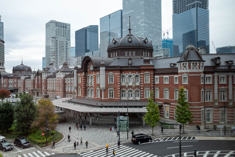 Japan-Tokyo-Ikebukuro-Museum - You can get a good view of Tokyo station from out of the window.