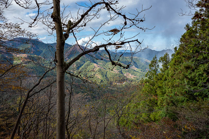 Japan-Tokyo-Hiking-Mount Izugatake - Best I can do for a view shot near the summit. The first part of the descent was very perilous. A lot of rope, I got a bit of minor rope burn.