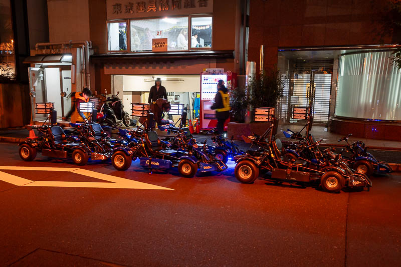 Japan-Tokyo-Akihabara-Curry - Yep, more go karts. Blue ones this time. I also nearly got run over (again) by the red ones. I feel as though there must now be more than 50 groups of